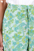 Cambric Cotton Straight Pants In Floral Print